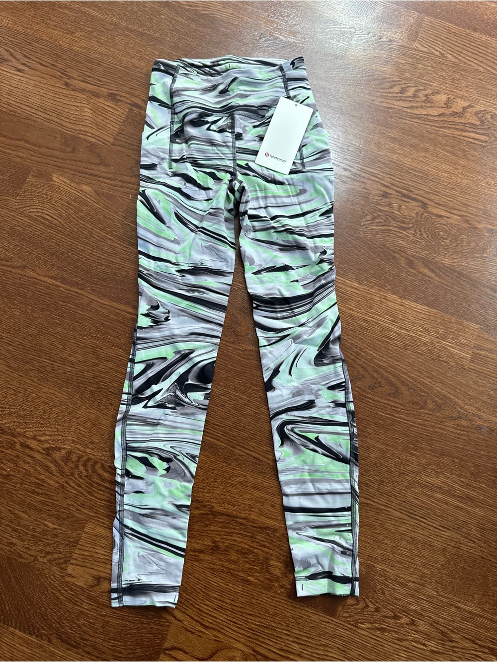 lululemon athletica Mint, Black & Gray Marble-Print Leggings
